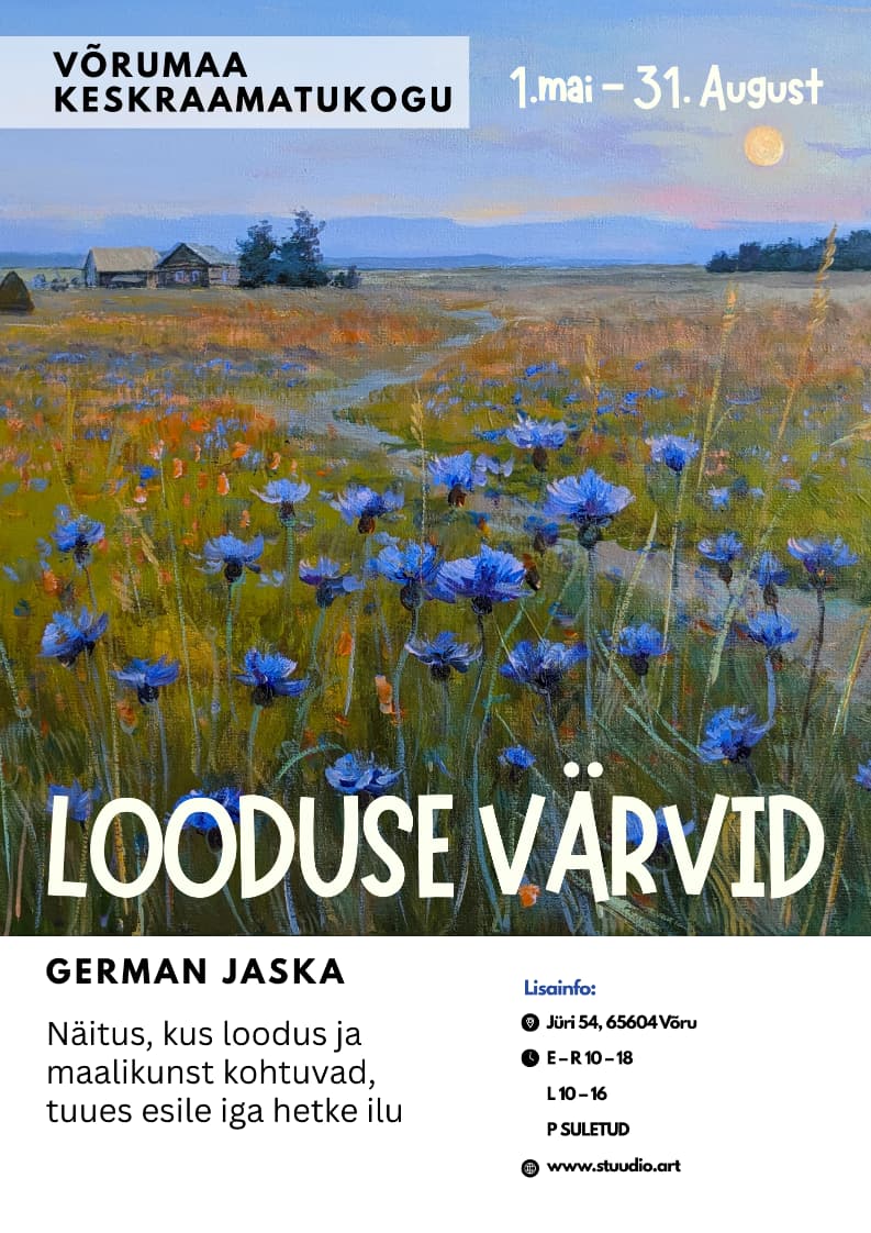 Näituse „Looduse värvid“ plakat